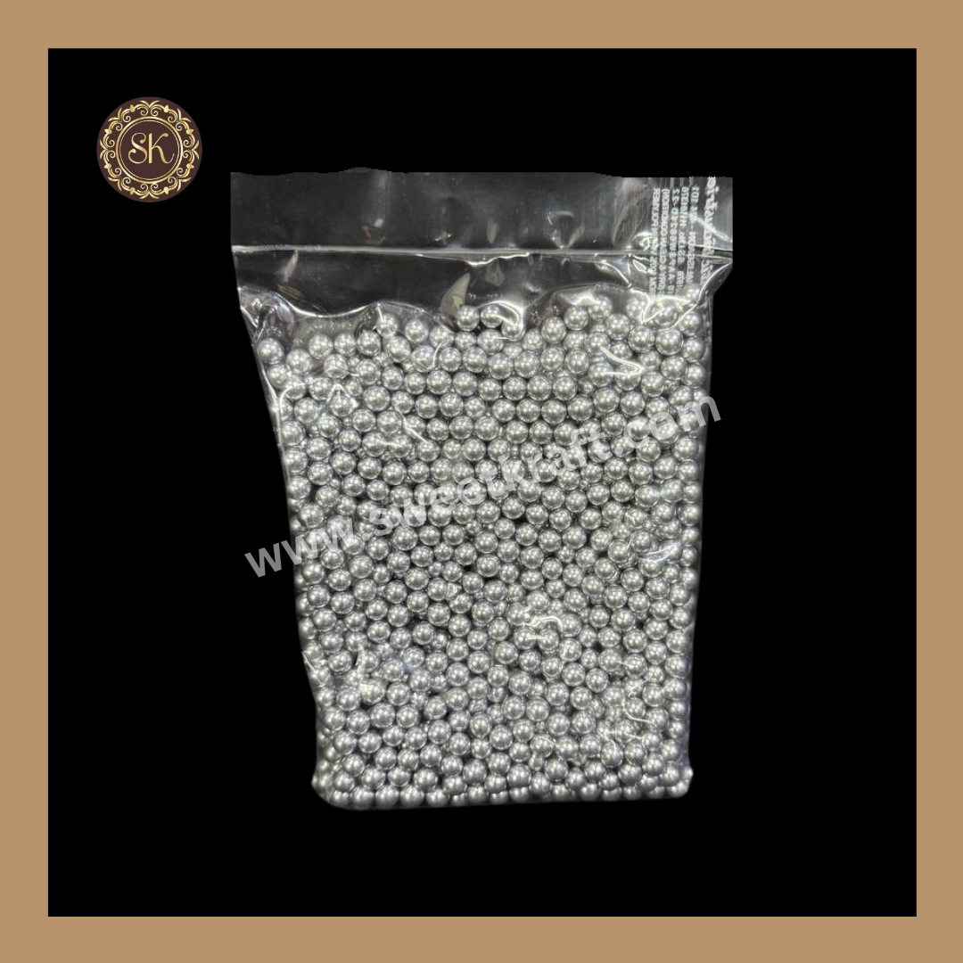 Fancy Candy | Sprinkles | Cake Topping | Silver Colour - Size 4 (500gm) Sweetkraft | Baking supplies