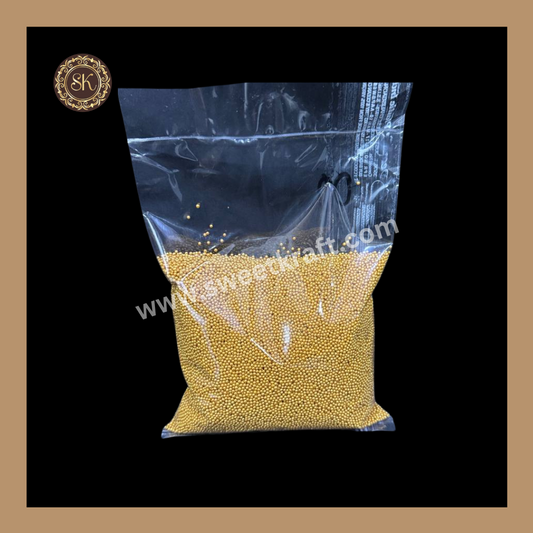 Fancy Candy | Sprinkles | Cake Topping | Golden Colour - Size 00 (500gm) Sweetkraft | Baking supplies