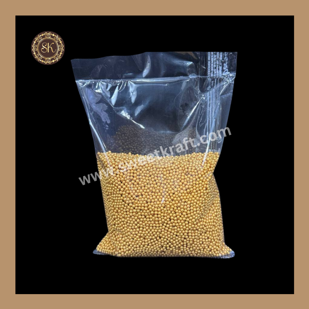 Fancy Candy | Sprinkles | Cake Topping | Golden Colour - Size 1 (500gm) Sweetkraft | Baking supplies