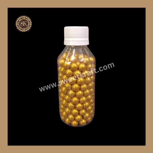 Fancy Candy | Sprinkles | Edible Cake Decoration Items | Cake Topping | Sprinkles For Cake Decoration | Golden Colour | Big Bottle - (Size-4) Sweetkraft | Baking supplies