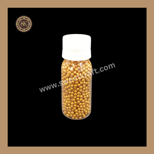 Fancy Candy | Sprinkles | Edible Cake Decoration Items | Cake Topping | Sprinkles For Cake Decoration | Golden Colour | Big Bottle - (Size-1) Sweetkraft | Baking supplies