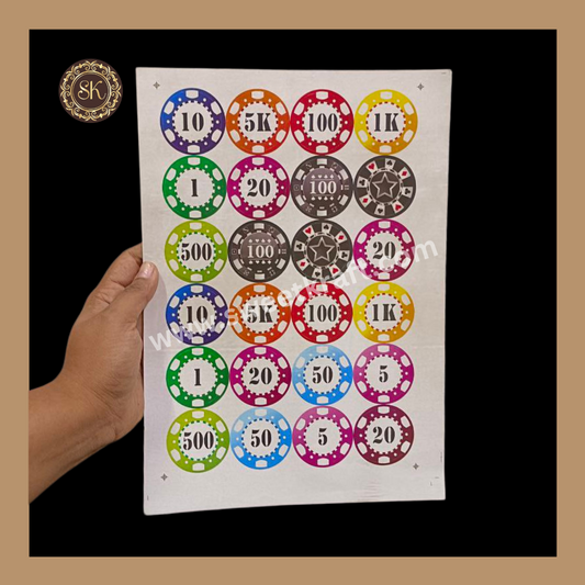 Coin Sticker | Chocolate Bar Stickers | Pack Of 5sheets - (RBS-016) Sweetkraft | Baking supplies