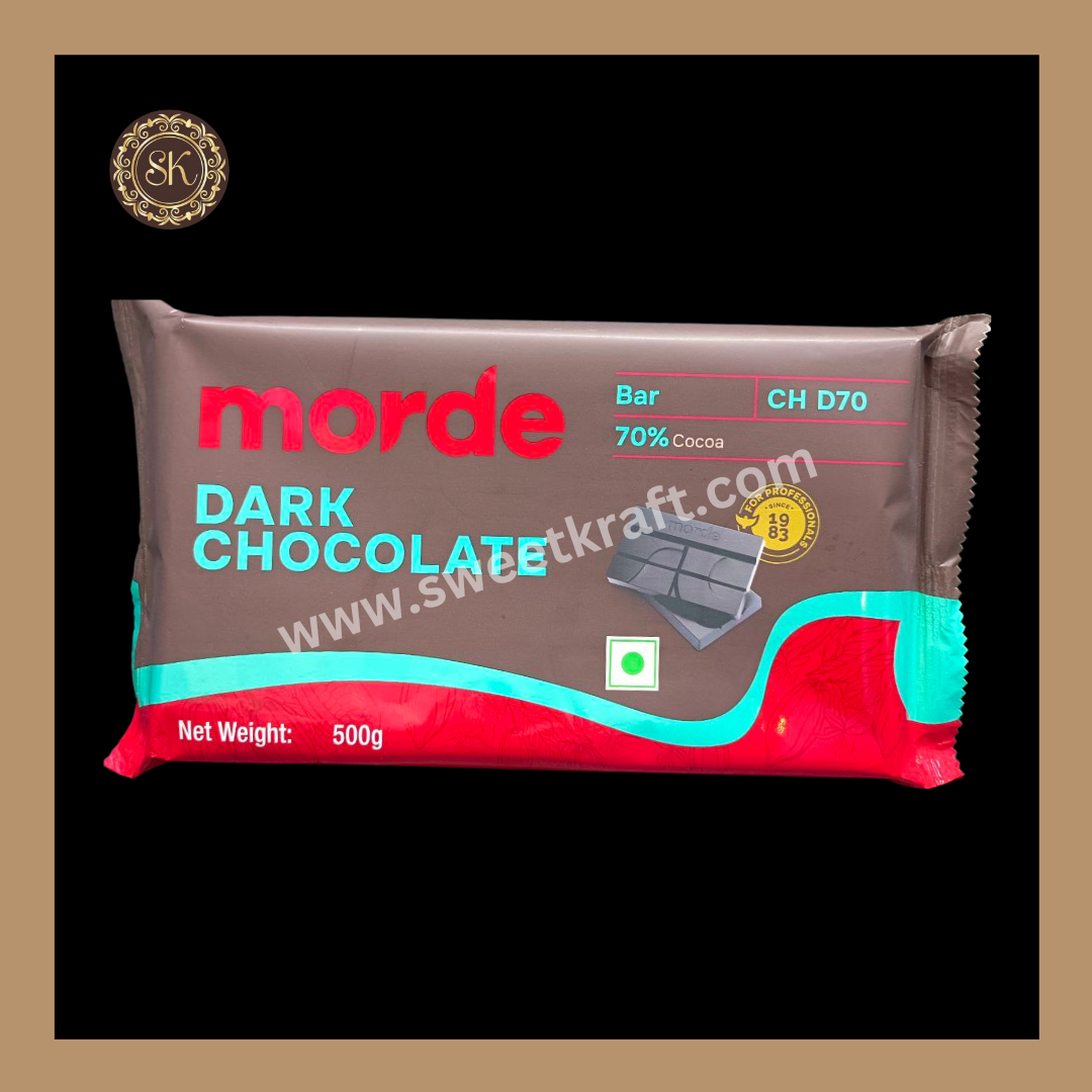 Dark chocolate 70% cocoa CH D70 | Dark Chocolate | Morde 500gms Sweetkraft | Baking supplies