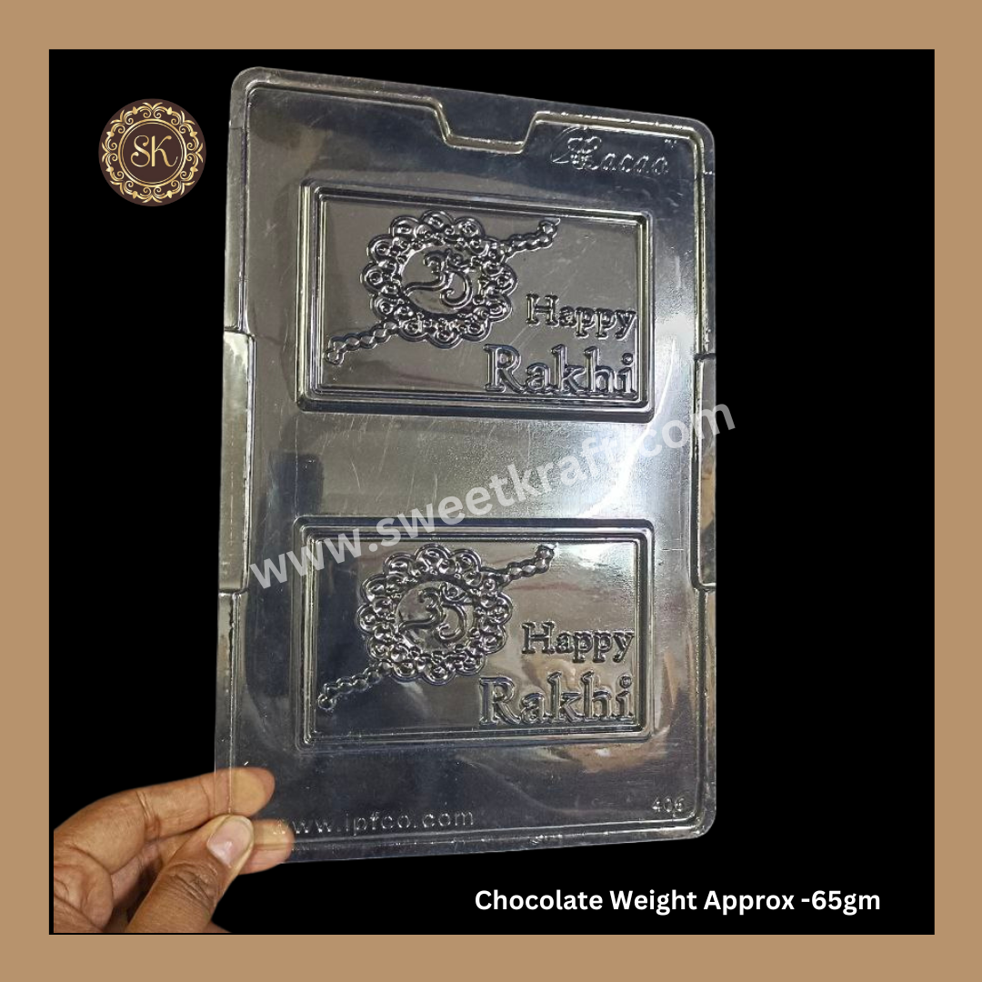Plastic chocolate mould | Cacao | Hppy Rakhi Mould | Raksha bandhan Mould | Plastic molds  (PM-340) Sweetkraft | Baking supplies
