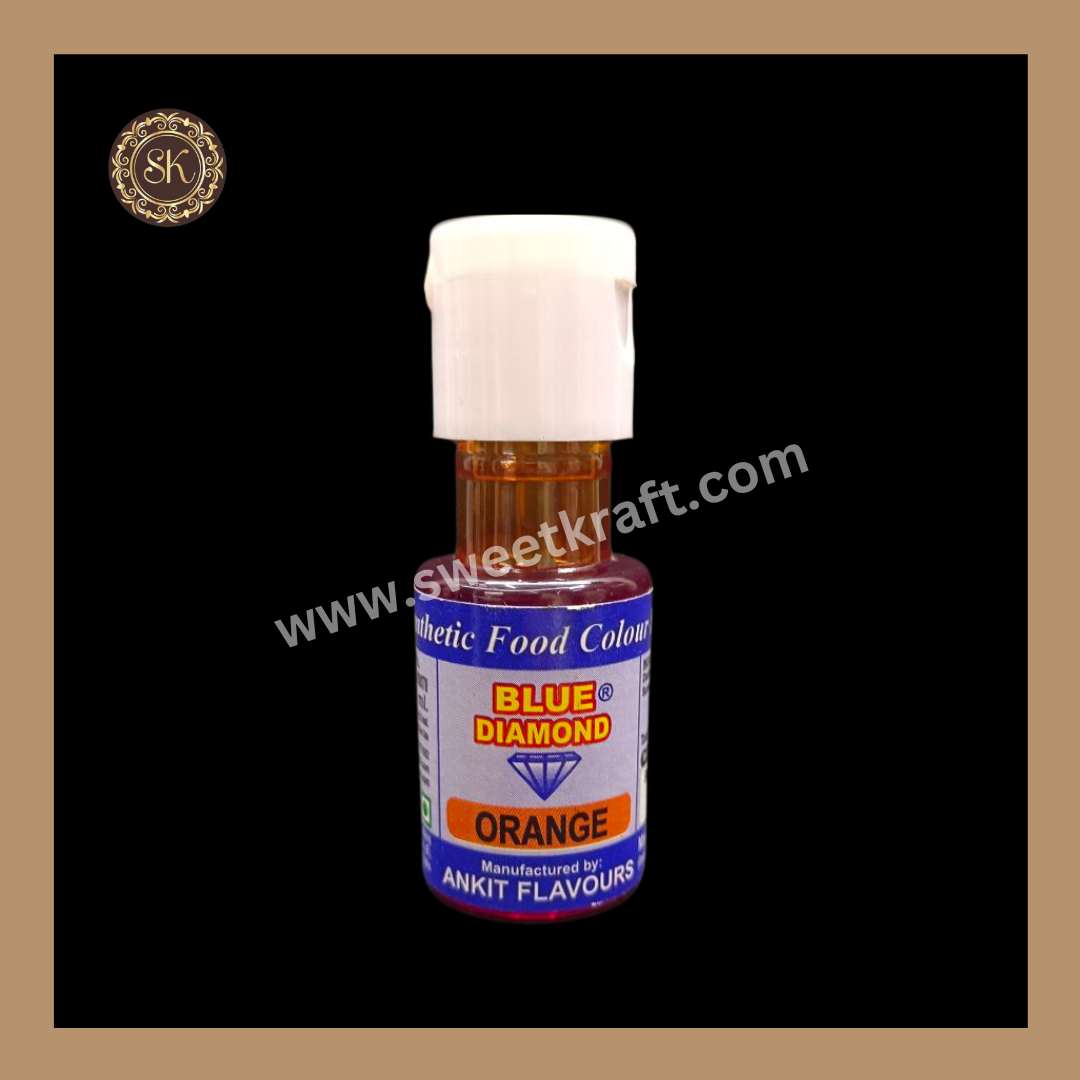 Liquid Food Colour | Orange | Blue Diamond - 20ml Sweetkraft | Baking supplies