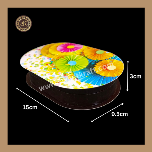 Bunty Box | Chocolate PVC  Box | Multi Colour Print Box | Gifting Box | Mini Hamper Box | Brown Colour Sweetkraft | Baking supplies