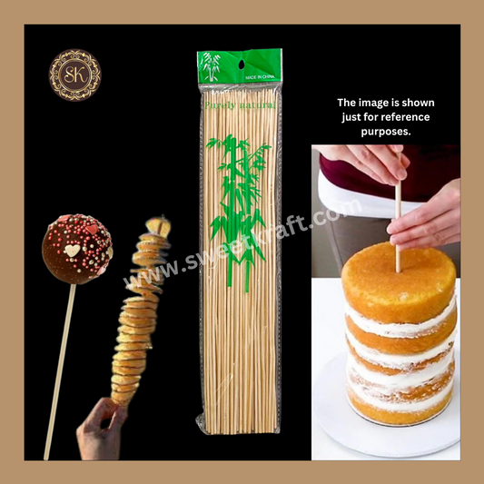 Bamboo Stick | Wooden Stick | Barbeque Stick | Purely Natural - 14Inch Sweetkraft | Baking supplies