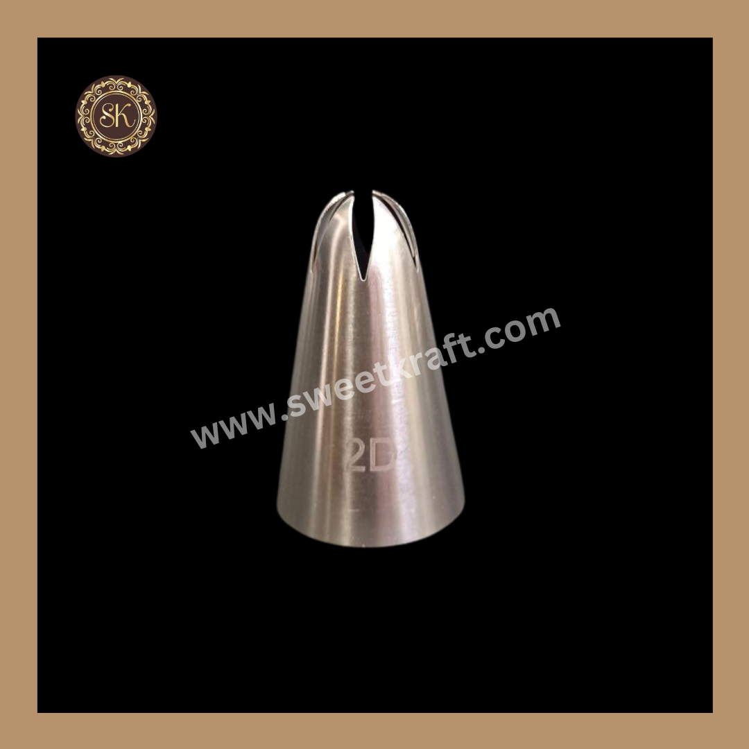 Noor-2D Icing Nozzle | Stainless Steel Nozzle | Tool | Reusable & Washable | Cake Decor Sweetkraft | Baking supplies
