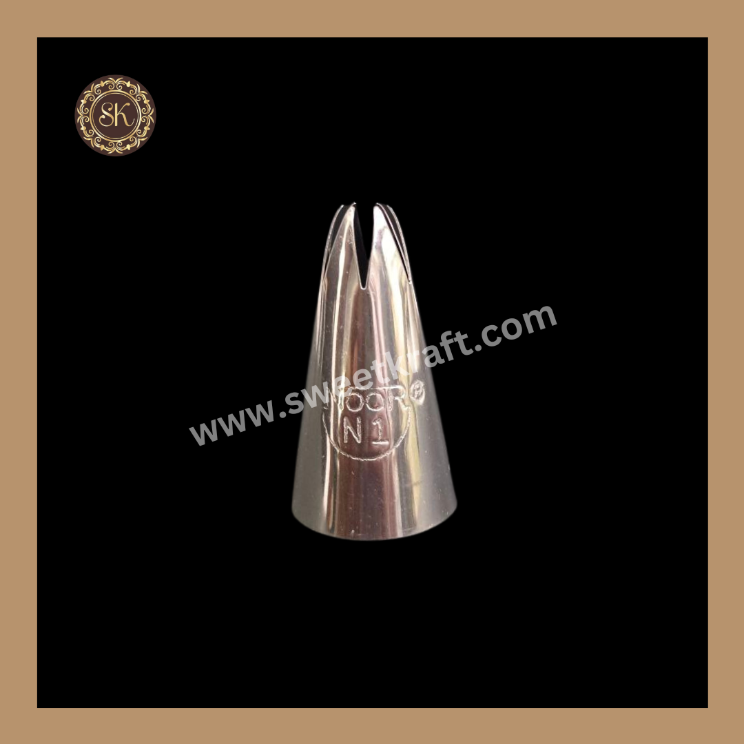 Noor-N1 Icing Nozzle | Stainless Steel Nozzle | Tool | Reusable & Washable | Cake Decor Sweetkraft | Baking supplies