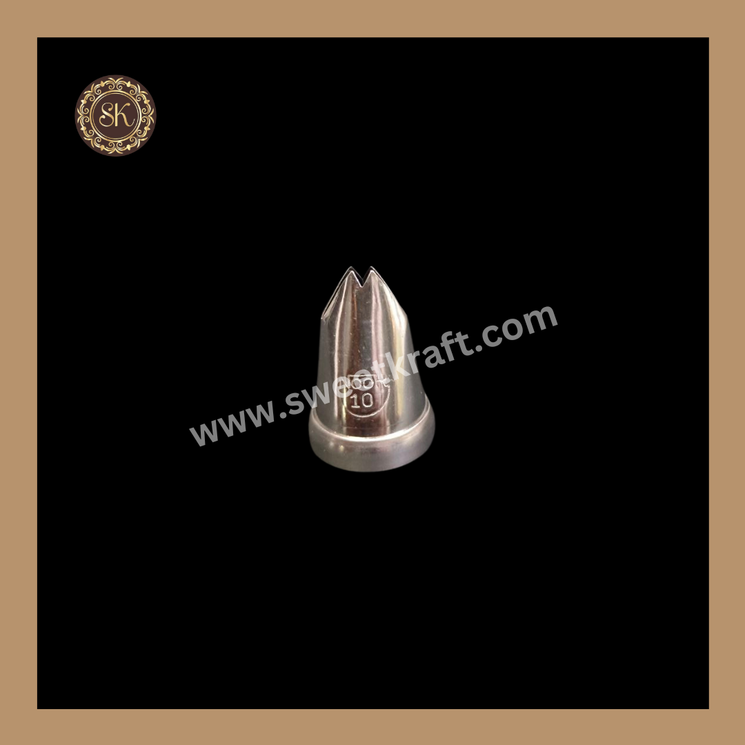Noor-10 Icing Nozzle | Stainless Steel Nozzle | Tool | Reusable & Washable | Cake Decor Sweetkraft | Baking supplies