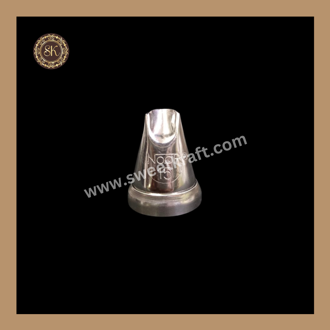 Noor-15 Icing Nozzle | Stainless Steel Nozzle | Tool | Reusable & Washable | Cake Decor Sweetkraft | Baking supplies