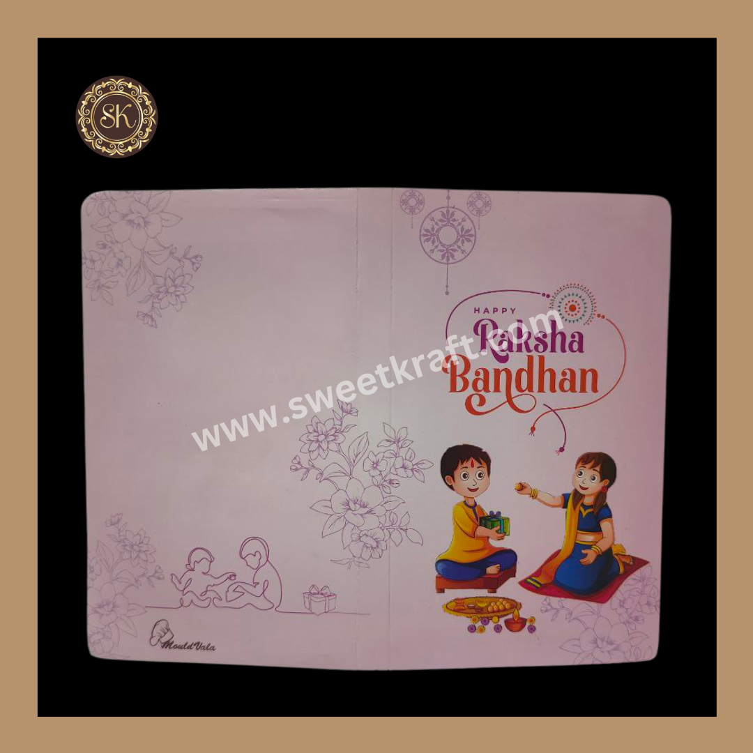 Happy Raksha Bandhan Bar Book | Chocolate Bar Book | Chocolate Box | Bar Box | Pink - (Pack Of 5pcs) Sweetkraft | Baking supplies