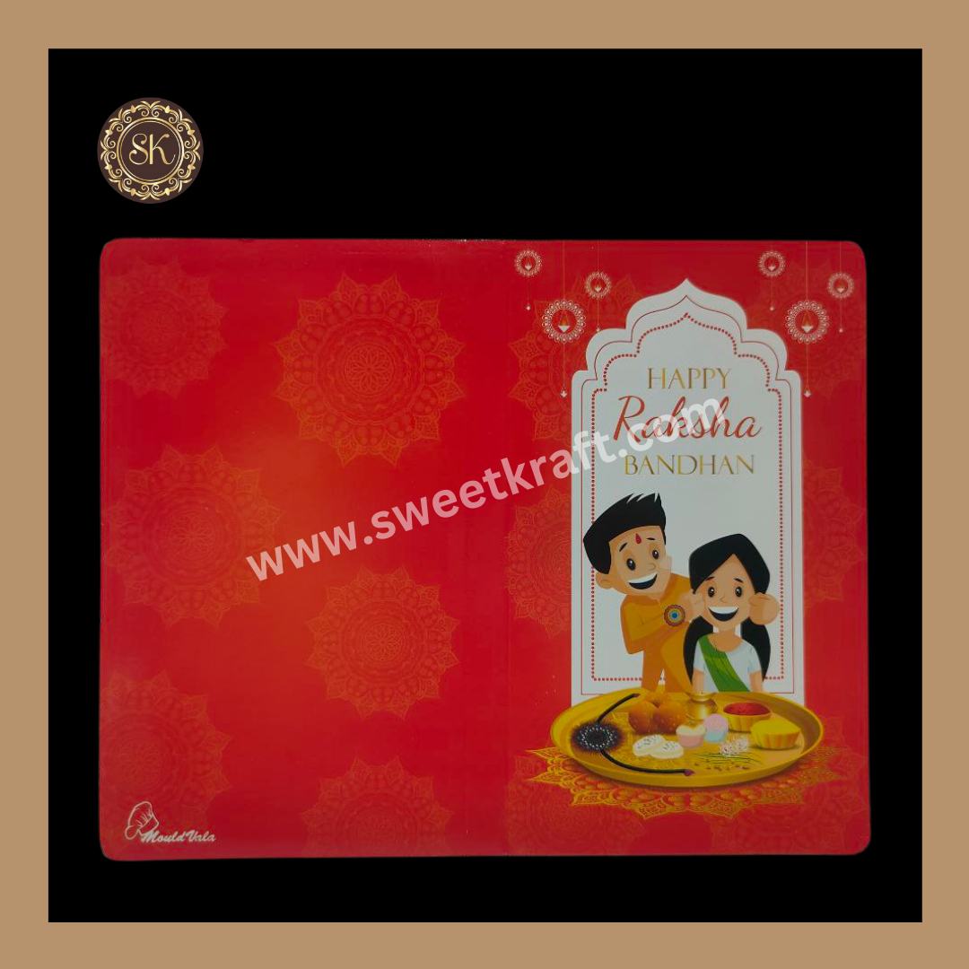 Happy Raksha Bandhan Bar Book | Chocolate Bar Book | Chocolate Box | Bar Box | Red - (Pack Of 5pcs) Sweetkraft | Baking supplies