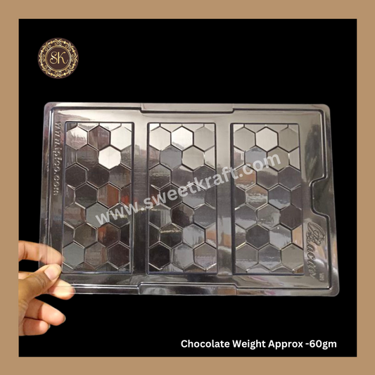 Plastic Chocolate Mould | Cacao Mould | Honeycomb | Bar Mould | PVC Plastic Mould | Plastic Molds (PM-375) Sweetkraft | Baking supplies