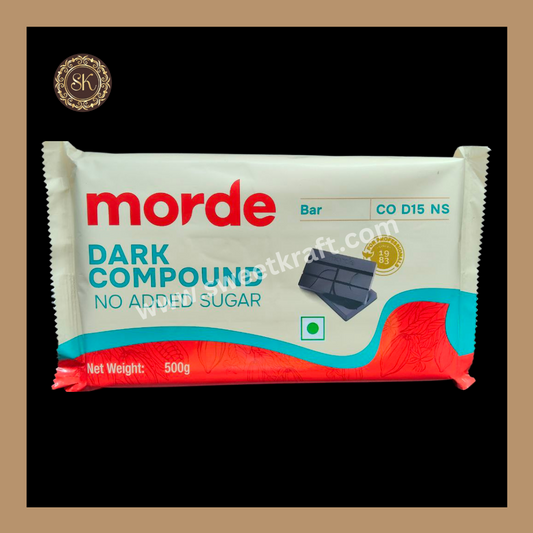 Sugar Free Dark Cmpound | Sugar Compound | Morde - 500gms Sweetkraft | Baking supplies