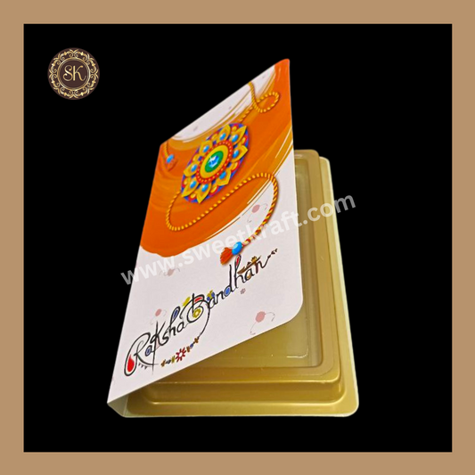 Happy Raksha Bandhan Bar Book | Chocolate Bar Book | Chocolate Box | Bar Box | Orange - (Pack Of 5pcs) Sweetkraft | Baking supplies