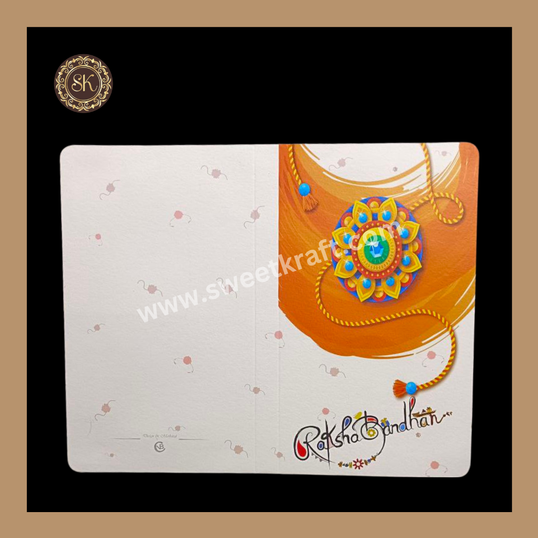 Happy Raksha Bandhan Bar Book | Chocolate Bar Book | Chocolate Box | Bar Box | Orange - (Pack Of 5pcs) Sweetkraft | Baking supplies