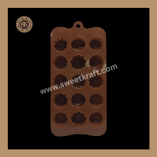 Silicon Chocolate Mould | Flower Silicone Mould | Brown Silicone Mould | Pack Of 1pc (CSM-022) Sweetkraft | Baking supplies