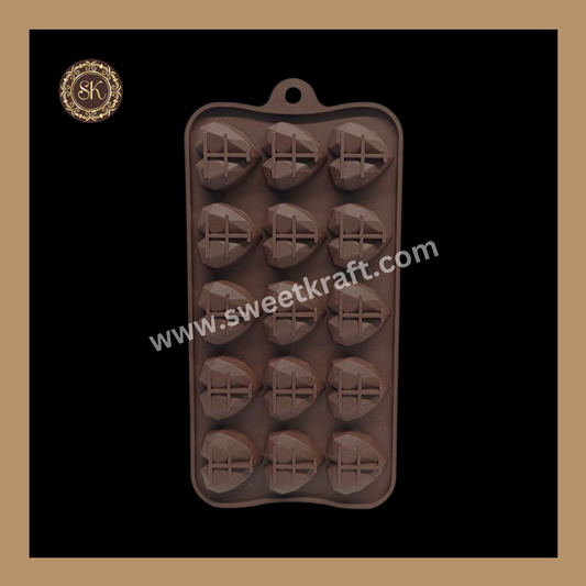 Silicon Chocolate Mould | Diamond Heart Silicone Mould | Brown Silicone Mould | Pack Of 1pc (CSM-024) Sweetkraft | Baking supplies