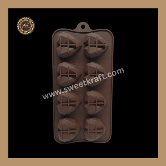 Silicon Chocolate Mould | Diamond Heart Silicone Mould | Brown Silicone Mould | Pack Of 1pc (CSM-025) Sweetkraft | Baking supplies