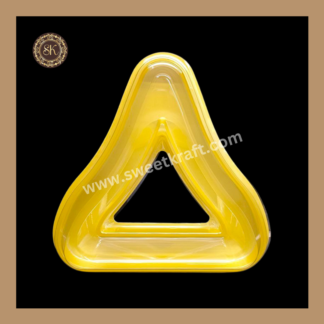 Ring Modak Box | Modak Shape Box With Lid Cover | Plastic Ring Modak Shape Box | Yellow Colour Sweetkraft | Baking supplies