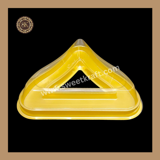 Ring Modak Box | Modak Shape Box With Lid Cover | Plastic Ring Modak Shape Box | Yellow Colour Sweetkraft | Baking supplies