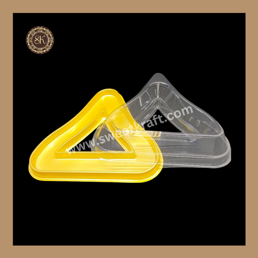 Ring Modak Box | Modak Shape Box With Lid Cover | Plastic Ring Modak Shape Box | Yellow Colour Sweetkraft | Baking supplies