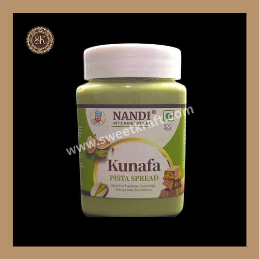 Kunafa Pista Spread | Toppings | Covering | Fillings | Decorations | Nandi Brand - 200gms Sweetkraft | Baking supplies