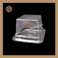 Mini Square PVC Pastry Container | Square Pastry Box |  Silgle Modak Box | Black- With Lid (MDC-05) Sweetkraft | Baking supplies