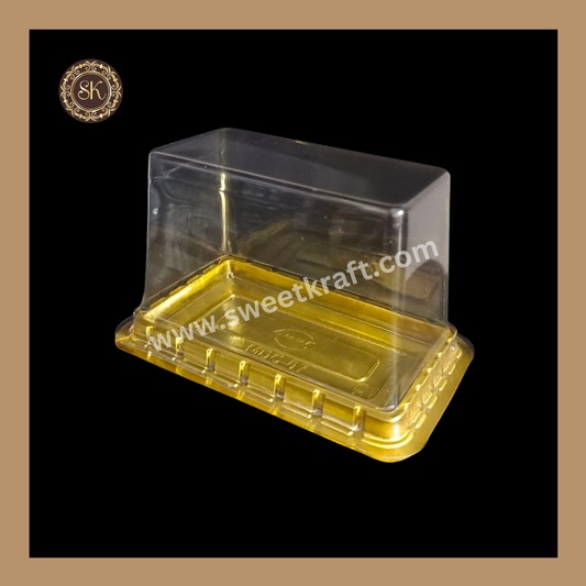 Rectangle PVC Pastry Container | Round Pastry Cake Box |  Bento Cake Box | Silgle Modak Box | Blck- With Lid (MDC-07) Sweetkraft | Baking supplies