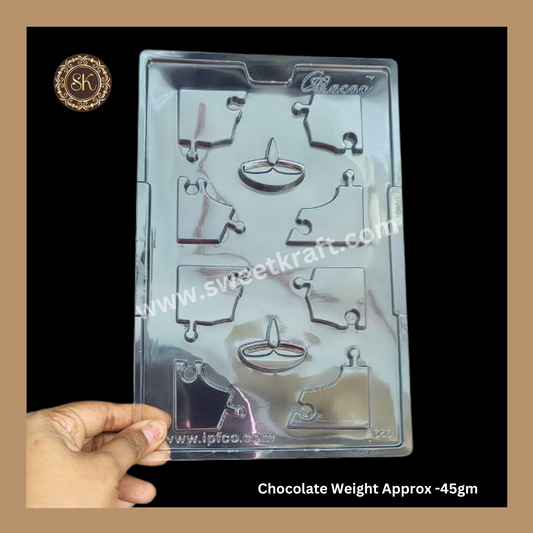 Plastic Chocolate Mould | Diwali Mold | Cacao Mould | Puzzle | Pataka | Diya | Mould | PVC Plastic Mould | Plastic Molds (PM-384)