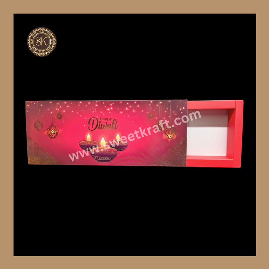12 Cavity Diwali Box | Mithai Box | Happy Diwali | Golden Cavity Box | Chocolate Box | Gift Box | Red Colour - (Only Box)