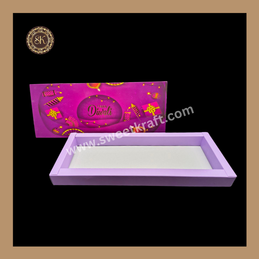 12 Cavity Diwali Box | Mithai Box | Happy Diwali | Golden Cavity Box | Chocolate Box | Gift Box | Purple Colour - (Only Box)