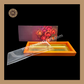 12 Partition Diwali Box | Mithai Box | Happy Diwali | Golden Cavity Box | Chocolate Box | Gift Box | Orange Colour - (With Cavity & Lid Cover)