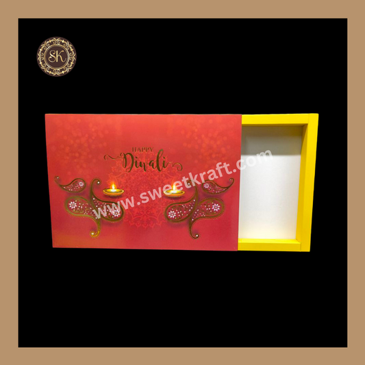 24 Cavity Diwali Box | Golden Cavity | Chocolate Box | Gift Box | Mithai Box | Yellow - (Only Box)