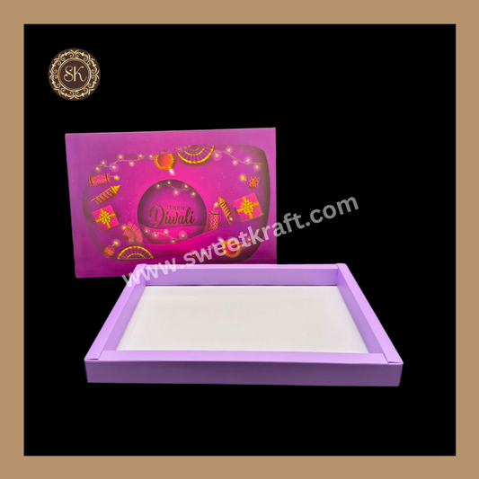 24 Cavity Diwali Box | Golden Cavity | Chocolate Box | Gift Box | Mithai Box | Purple- (Only Box)