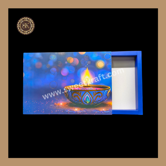 24 Cavity Diwali Box | Golden Cavity | Chocolate Box | Gift Box | Mithai Box | Blue- (Only Box)