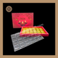 24 Cavity Diwali Box | Golden Cavity | Chocolate Box | Gift Box | Mithai Box | Red- (With Cavity Lid Cover)