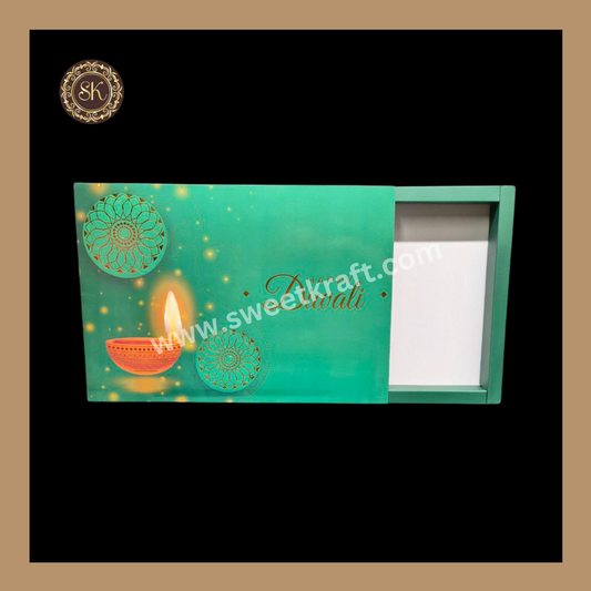 24 Cavity Diwali Box | Golden Cavity | Chocolate Box | Gift Box | Mithai Box | Green- (Only Box)