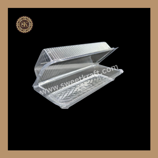 PVC Plastic Container | Disposable Cake Container | Transparent Box | Rectangle (003- 0821)