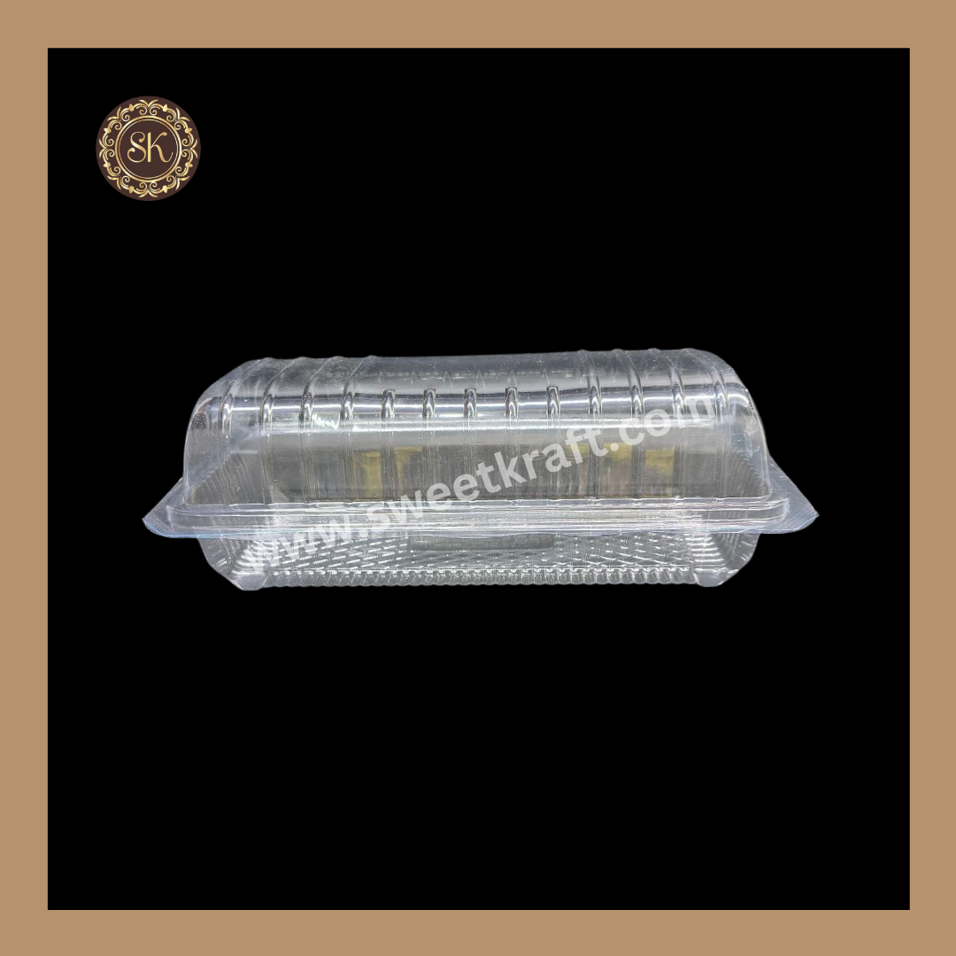 PVC Plastic Container | Disposable Cake Container | Transparent Box | Rectangle (003- 2209)