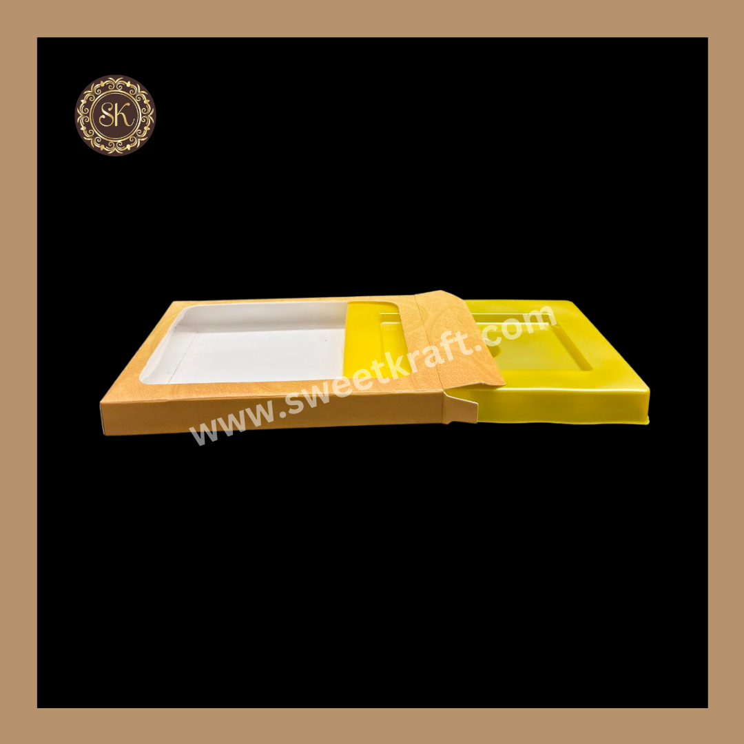 12 Cavity Box | Diwali Greeting Box | Bar Cavity | Golden Cavity | Chocolate Box | Gift Box | Mithai Box | Brown- (With Cavity Tray)