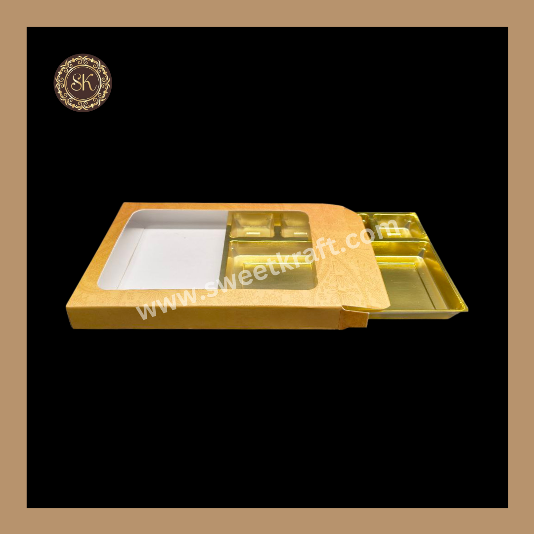 12 Cavity Box | Diwali Greeting Box | DC Cavity | Golden Cavity | Chocolate Box | Gift Box | Mithai Box | Brown- (With Cavity Tray)