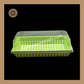 Printed Direct Bakeable Mould With Lid | Direct Bakeable Plum Cake Mould With Lid | Cake Mould With Lid | Rectangle Shape | Green - Pack of 10pcs