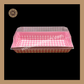 Printed Direct Bakeable Mould With Lid | Direct Bakeable Plum Cake Mould With Lid | Cake Mould With Lid | Rectangle Shape | Pink - Pack of 10pcs