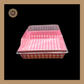 Printed Direct Bakeable Mould With Lid | Direct Bakeable Plum Cake Mould With Lid | Cake Mould With Lid | Square Shape | Pink - Pack of 10pcs