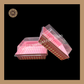 Printed Direct Bakeable Mould With Lid | Direct Bakeable Plum Cake Mould With Lid | Cake Mould With Lid | Square Shape | Pink - Pack of 10pcs