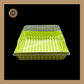 Printed Direct Bakeable Mould With Lid | Direct Bakeable Plum Cake Mould With Lid | Cake Mould With Lid | Square Shape | Green - Pack of 10pcs