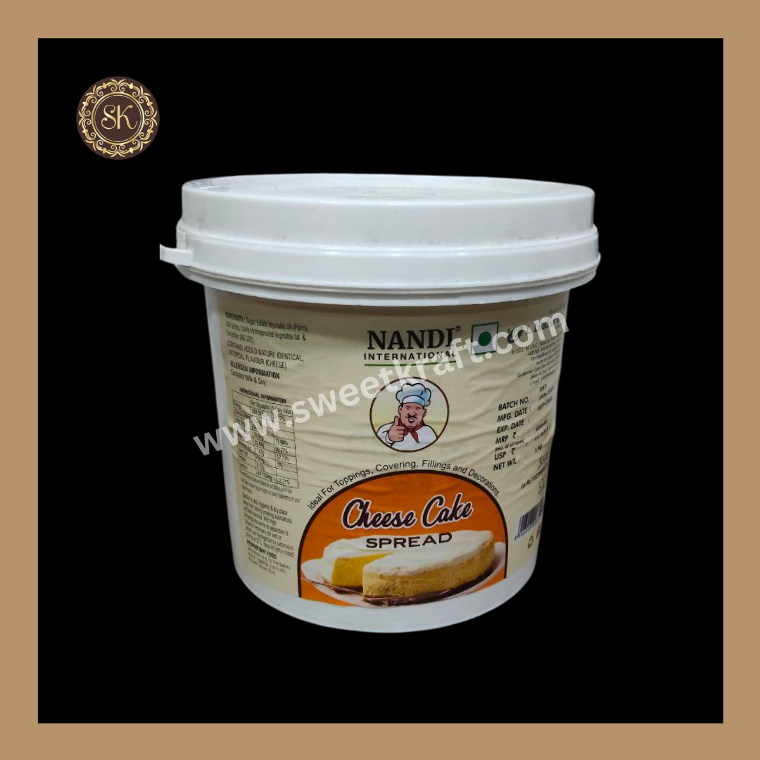 Cheese Spread | Cheese Cake | Toppings | Covering | Fillings | Decorations | Nandi Brand - 1kg