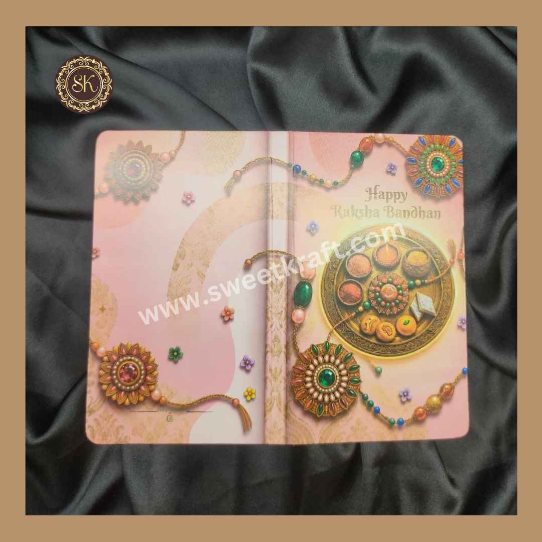 Happy Raksha Bandhan Bar Book | Chocolate Bar Book | Chocolate Box | Bar Box | Pink - (Pack Of 5pcs)